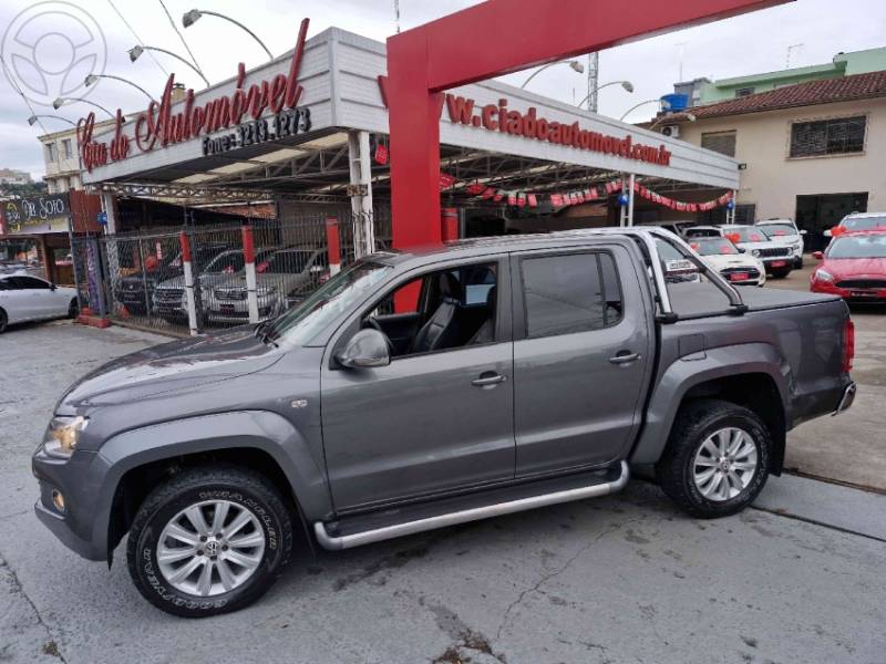 VOLKSWAGEN - AMAROK 2.0 HIGHLINE 4X4 CD 16V TURBO INTERCOOLER DIESEL 4P MANUAL - 2010/2011 - CINZA - R$ 69.800,00