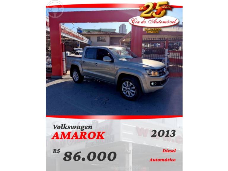 VOLKSWAGEN - AMAROK 2.0 HIGHLINE 4X4 CD 16V TURBO INTERCOOLER DIESEL 4P AUTOMÁTICO - 2012/2013 - CHAMPAGNE - R$ 86.000,00