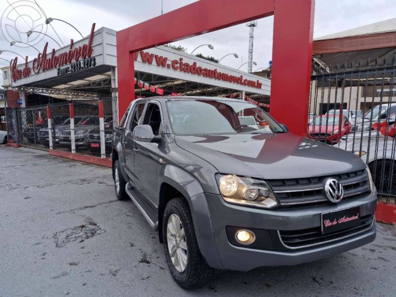 VOLKSWAGEN - AMAROK 2.0 HIGHLINE 4X4 CD 16V TURBO INTERCOOLER DIESEL 4P MANUAL - 2010/2011 - CINZA - R$ 69.800,00
