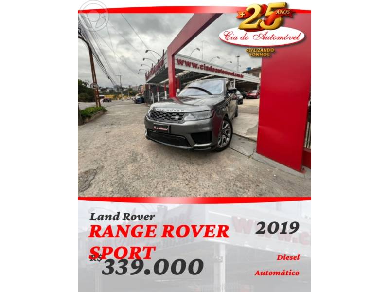 LAND ROVER - RANGE ROVER SPORT 3.0 HSE 4X4 V6 24V TURBO DIESEL 4P AUTOMÁTICO - 2018/2019 - CINZA - R$ 339.000,00